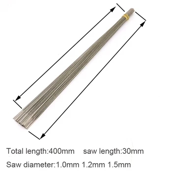 4stk 400mm Ekstra Længde Diamond Wire savklinge 1,0 mm 1,5 mm 2,0 mm Diameter Jade Amber Sapphire Metal Skære Cutter Værktøjer