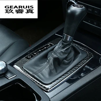 Bil Styling Carbon Fiber mms-Gear Shift Panel Dækker Klistermærker Til Mercedes Benz C-klasse W204 Indvendigt Tilbehør RHD LHD