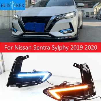 1 Par LED Kørelys Tilbehør til Bilen Vandtæt 12V DRL For Nissan Sentra Sylphy 2019 2020 tågelys Dekoration