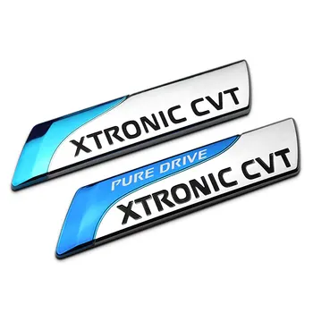 1 STK 3D Pure Drive XTRONIC EVU Genmontering Logo Badge, Blå Sølv Hale bil Klistermærker til Tenna Tiida Solrige Bil Styling