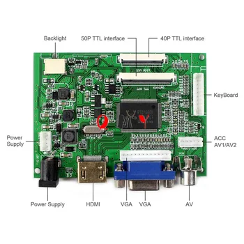 10.1 IPS til Raspberry Pi Skærm 1280 * 800 TFT EJ101IA-01G Driver Board Monitor HDMI VGA AV LVDS 2AV for hindbær