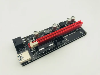100PCS 009S PCI-E Express 1X til 16x Extender Riser Card USB 3.0 SATA-15 bens han til 6pin Power Kabel til BTC Bitcoin Miner Minedrift