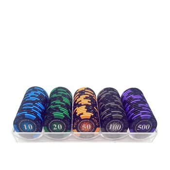 100PCS/SÆT Poker Chips SÆT God Kvalitet Ler Digitale Chips Chips med Akryl ox