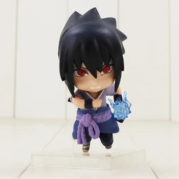 10cm 3pcs/set Naruto Shippuden Uchiha Sasuke Q Version Mini PVC Tal Collectible Model Legetøj Børn Julegaver