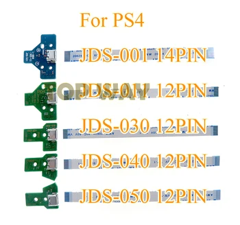 10sets For Sony Playstation 4 PS4 Pro Controller USB-Opladning yrelsen Socket Kredsløb JDS-001 011 030 040 050 055 med båndkabel