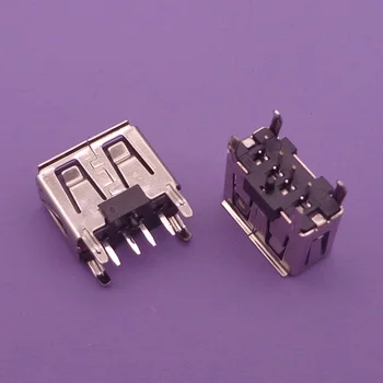 10stk/lot er En Type Fladskærms Vinkel 180 Grader Kvindelige USB-PCB-Stik Stik USB-Stik Stik (sort)