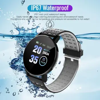 119Plus Bluetooth Smart Ur Mænd Blodtryk Smartwatch Kvinder Watch Sport Tracker WhatsApp Til Android, Ios PK B57 116 D13 M4