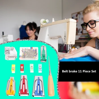 11pcs/set Multifunktion Indenlandske DIY symaskine Tilbehør med Bias Bindemiddel Fod Tape Maker Syl Bolden Pins Klip Syning Værktøj