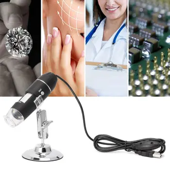 1600X USB Digital Mikroskop-Kamera-Endoskop 8LED Lup med Hold Stå 28TC