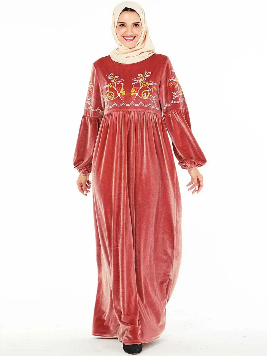 Islamisk tøj muslimske kvinder kjole abaya kaftan kimono lang robe jubah elbise dubai tyrkiet arabisk hijab kjole - rabat \ www.jl-energy.dk