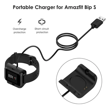 1m/3 ft USB-Opladeren Til Amazfit Bip S Opladning Kabel Ledning Til Amazfit A1805 A1916 Dock Adapter Tilbehør