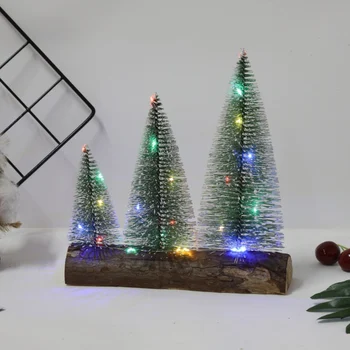 1stk Mini juletræ Falske Fyrretræer DIY Farverige Xmas Foto Prop til julefrokost Bord Dekoration Nye År Hjemmet Indretning