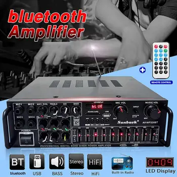 2000W bluetooth-Audio-Forstærker 2-Kanals HiFi Subwoofer Professionel Amplificador hjemmebiograf Karaoke Player 12V/220V