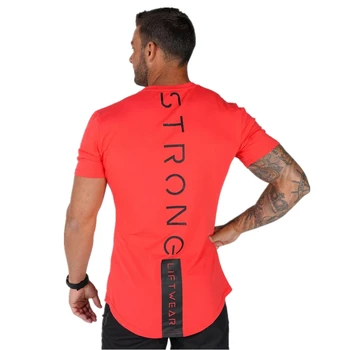 2019 Bodybuilding og Fitness Herre kortærmet T-shirt Fitnesscentre Shirt til Mænd Muskel Fitness Tights T-Shirts