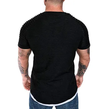2019 Sommeren Streetwear T-Shirts Herre Beklædning M-3XL Casual kortærmet T-Shirt Mænd Slim Fit Solid T-Shirts, Toppe, t-Shirt til Mænd