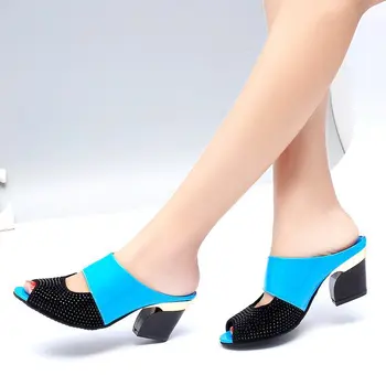 2020 Fashion Kvinder Sommeren Patent Læder Sandaler Sexy Peep Toe Skære Høje Hæle Klip-Klappere Kvindelige Part Sko Kvinde Sandalia Der