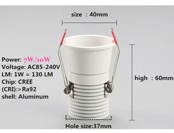 2020 NY stil CREE Dæmpbar COB LED Downlights 7W 10W LED Loft Lampe Spot lys AC85~265V Baggrund Lamper Indendørs Belysning