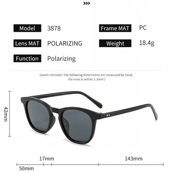 2020 Ny Stil Kvinde Polariserede Solbriller med Nitte Design Mænd Solbriller Stråler Kørsel Sol Briller UV400 Stranden Briller