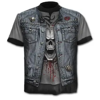 2020 Nye Design t-shirt, mænd/kvinder, heavy metal, grim Reaper Kraniet 3D printede t-shirts, casual Harajuku stil tshirt streetwear toppe