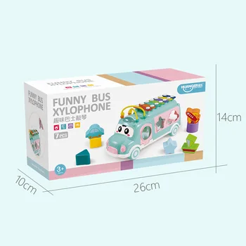2020 Nye Imitat Musik Instrument Toy Blok Bus Farverige Xylofon Børn Børn Legetøj Baby Pædagogisk Legetøj Gaver