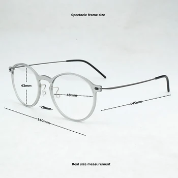 2020 Optiske briller Ramme Mænd Nærsynethed Recept Eyelasses Ramme kvinder TR90 Ultralet Briller Ramme Helt Klar, Gennemsigtig