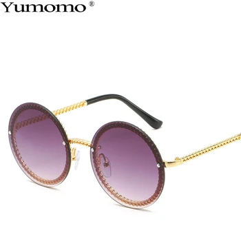 2020 Små Runde Solbriller WomenMen Brand Designer Vintage Uindfattede solbriller Kvindelige Retro Personlighed Metal-Brillerne UV400