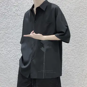 2020 Sommeren Mænds Løs Hawaii Print Skjorte kortærmet Skjorte Camisa Masculina fransk Manchet Herre Mode-Shirts M-5XL