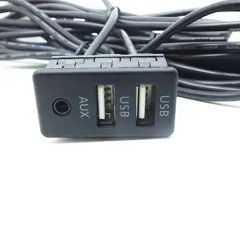 2021 Nye 1,5 M Bil Dash Flush Mount AUX USB-Port Panel Dual USB-Extension Kabel-Adapteren