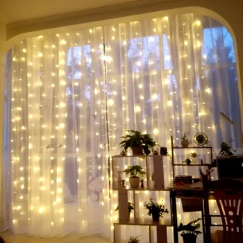 2021 Nye År Garland 3m LED Curtain String Lys, Julepynt til Hjem juletræ Ornament Xmas Gave, Jul 2020
