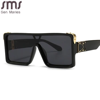 2021 Oversize Vintage Solbriller Kvinder Square Luxury Brand Designer solbriller Dame Retro Oculos De Sol UV400