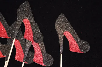 20pcs Sexet pige rød bund, designer sko cupcake toppers loubs cupcake toppers, rød bund sko,rød bund hæle