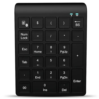 27 Nøgler Bluetooth Trådløse Numeriske Tastatur, Mini Numpad Med Flere Funktionstaster Digitale Tastatur Til Pc Regnskabsmæssige Opgaver