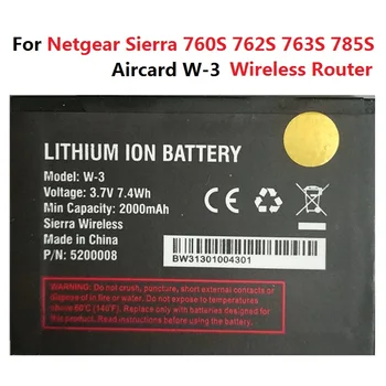 3,7 V 2000mAh W-3-Batteri W3 til Netgear Sierra 760S 762S 763S 785S Trådløse Router Li-Ion li-Ion-Akkumulator, der er Genopladelige