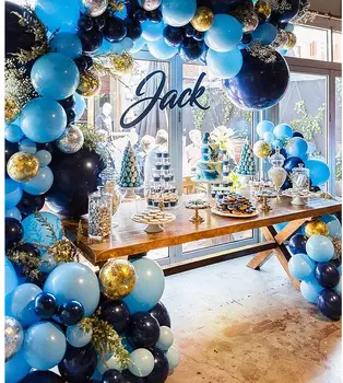 300pcs 12 Tommer Royal Blå navy blå Balloner, Konfetti Arch kit til Baby Shower, Bryllup Fødselsdag Jubilæum dekoration