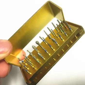 30stk/set Dental Diamant Bor Bore Desinfektion+Blok Høj Hastighed håndstykkeholderen Alumimum Instrument Til Tandblegning