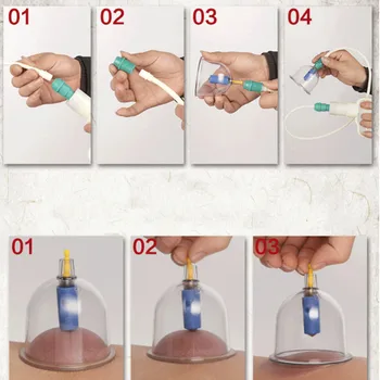 32 Dåser, Kopper Kinesiske Vakuum Cupping Kit Trække Ud Af Vakuum-Terapi Apparater Slappe Af Massager Kurve Sugepumper