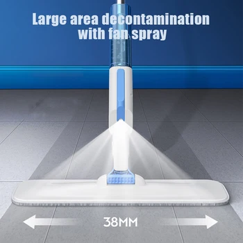 360 Roterende Hoved Spray Mop Rengøringsmiddel Flad Moppe Gulv Fliser Mop Tør Våd Rengøring Spray Mop Sterilisation Mop Rengøring Værktøj