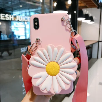 3D-Tegnefilm Flower Pung etui Til Motorola Moto G8-Power G7 G6 G5S E6 E4 E5 Søde Frugt Girls Soft TPU Cover