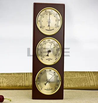 3Pcs/Set Hygrometer Manometer Termometer, Barometer Med Træ-Ramme Bunden Gave Ornamenter/Vejr Station Instrument