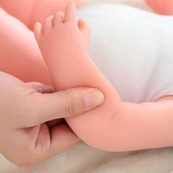 45cm Sort Genfødt Silikone Baby Dukker Ingen Funktion Silikone Genfødt Bebe Dukke Naturtro Rigtig Baby Legetøj Overraskelse Til Børn