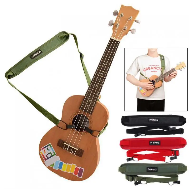 Guitar-rem farverige ukulele skulder rem i åndbar punch gratis dobbelt krog til rem - Strengeinstrumenter \ www.jl-energy.dk