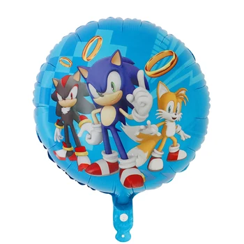50stk/masse 18inch Helten Sonic the Hedgehog Folie Helium-Ballon Happy Birthday Party Leverer Dekoration Legetøj Til Børn Luft Globos