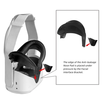 5in1 Ansigt Dække Pad linsedækslet Facial Interface Beslag Anti-Lækage Næse Pad Sæt til Oculus Quest 2 VR Tilbehør
