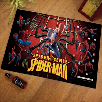60x40cm Spiderman Børn er Velkomne gulvmåtter Baby Spille Mat Print Badeværelse, Køkken Tæpper Dørmåtter til stuen Kids Tæpper