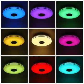 72W/120W Moderne RGB-LED-loftsbelysning Hjem belysning APP bluetooth Musik, Lys Soveværelse Lampe Smart Loft Lampe+Fjernbetjening