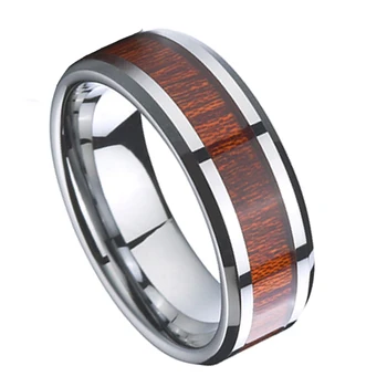 8mm bredde mænds og kvinders bryllup band par ringe wolframcarbid smykker finger comfort fit USA design