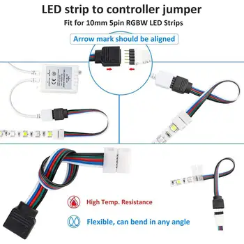 95pcs 4pin 22 AWG Udvidelse af Elektrisk Ledning Kabel-Led-Connector Til RGB RGB 5050 LED Stirp med T-Formet L-Formet Stik Strip