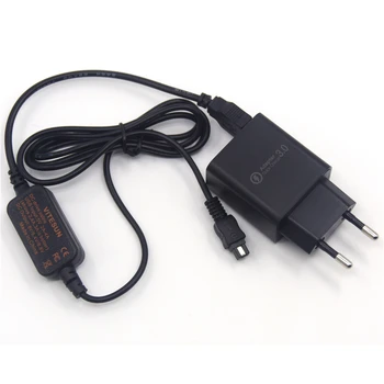 AC-L200, AC-L25A Power Bank USB-Kabel+Adapter Gebyr for Sony DSC-HX1 DCR-UX5 UX7 HDR-XR100 NEX VG30 VG900 DEV-50 FDR-AX33 V700