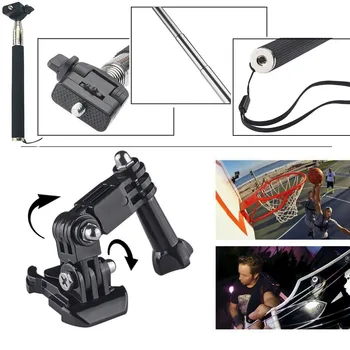 Action Video Kameraer Tilbehør Sæt Til Gopro Hero8 7 5 6 4 3+ 3 H9R F60R W9R Yi 4K SJ4000 SJ6 SJ7 med Hovedet Rem Flydende Stick