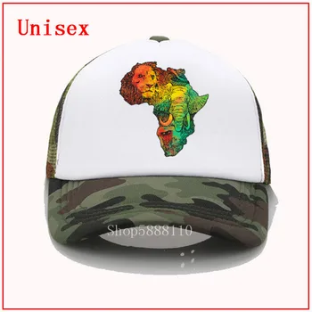 Afrika Ii Løve og elefant baseball cap mænd Kvinder cool Sommer Mesh Trucker cap mode justerbar snapback hatte hip hop hatte
